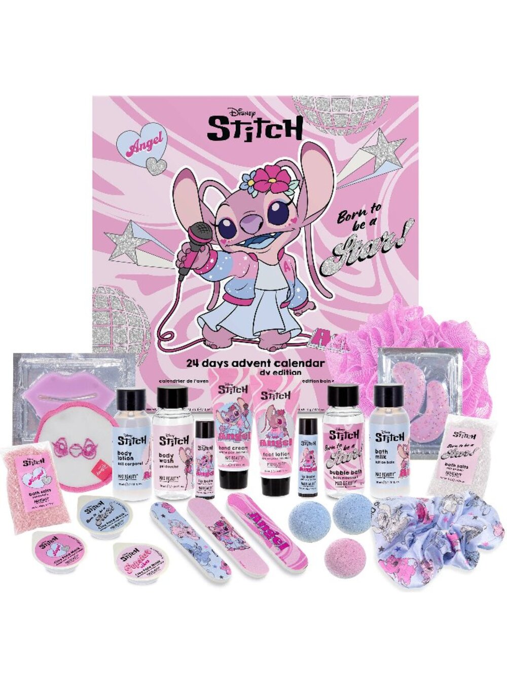 NEW MAD BEAITY X Disney Stitch Angel 24 Days Advent Calendar Bath & Body Set